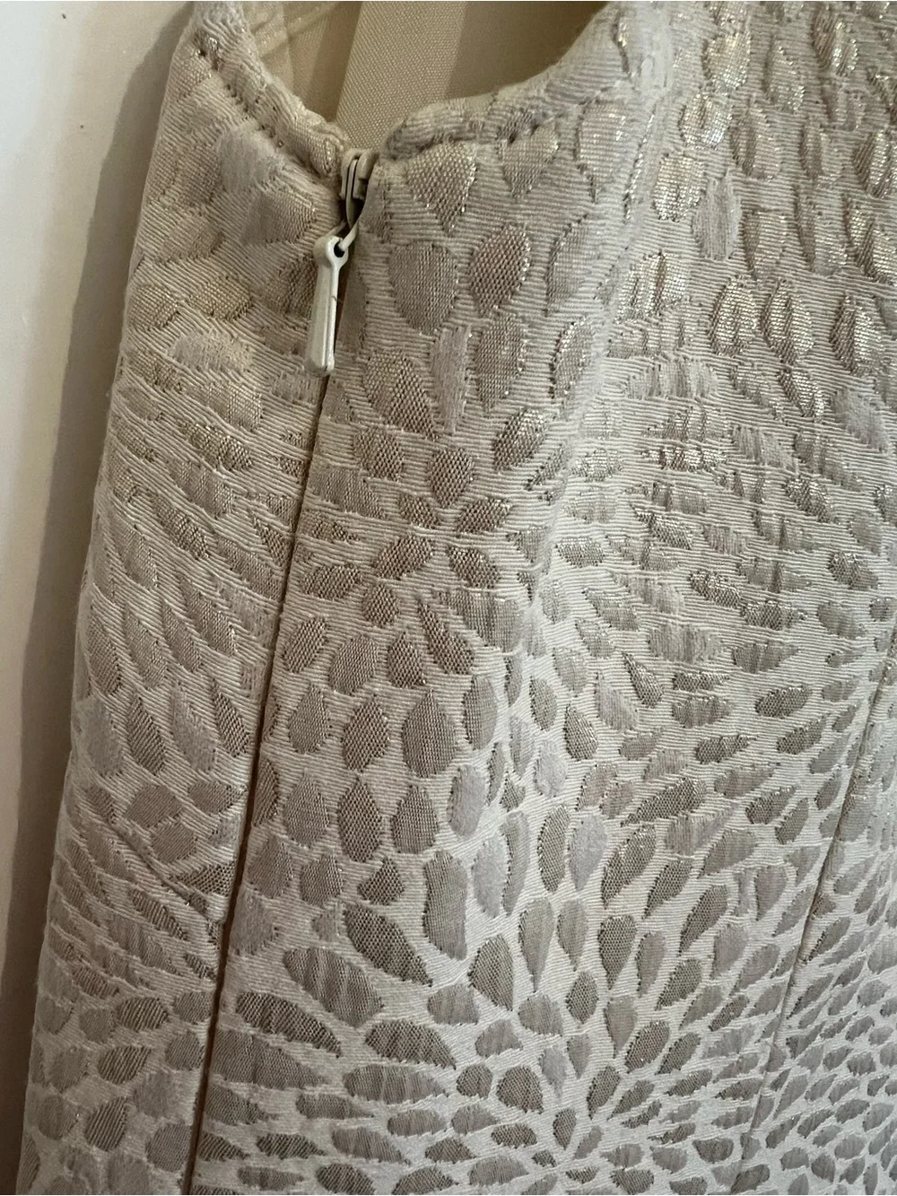 Michael Kors Metallic Floral Shift Dress 10 Jackie O Mod Cocktail